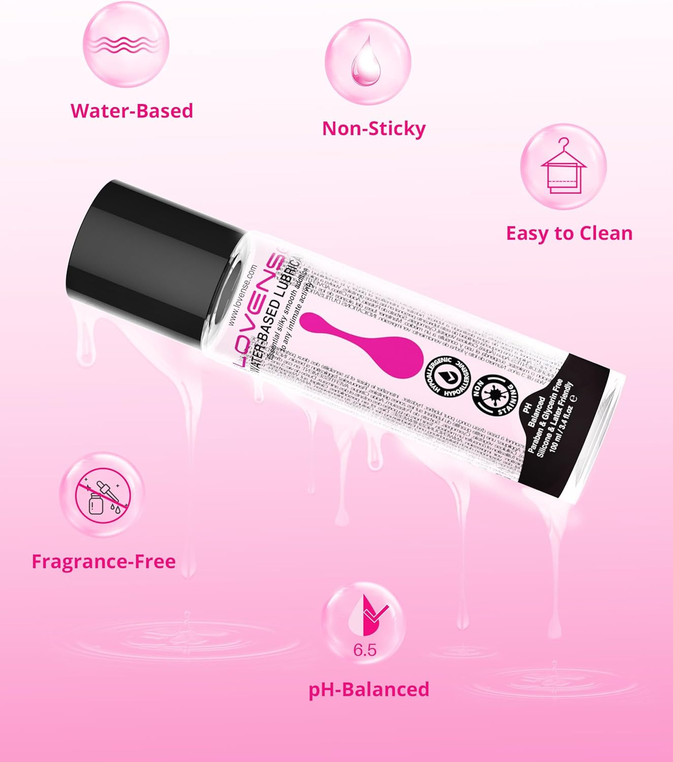 Water Based Lube Gel Personal Lubricant, Sex Lube for Men Women