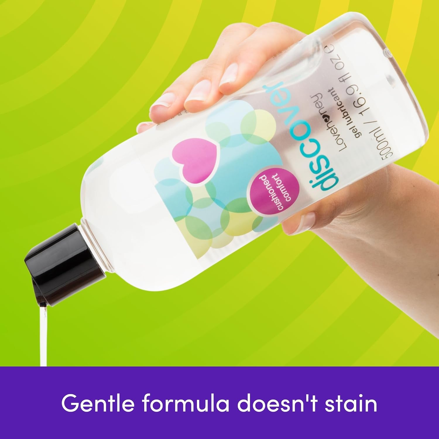 Discover Water Based Lube, Extra Thick Gel Lube, 500Ml