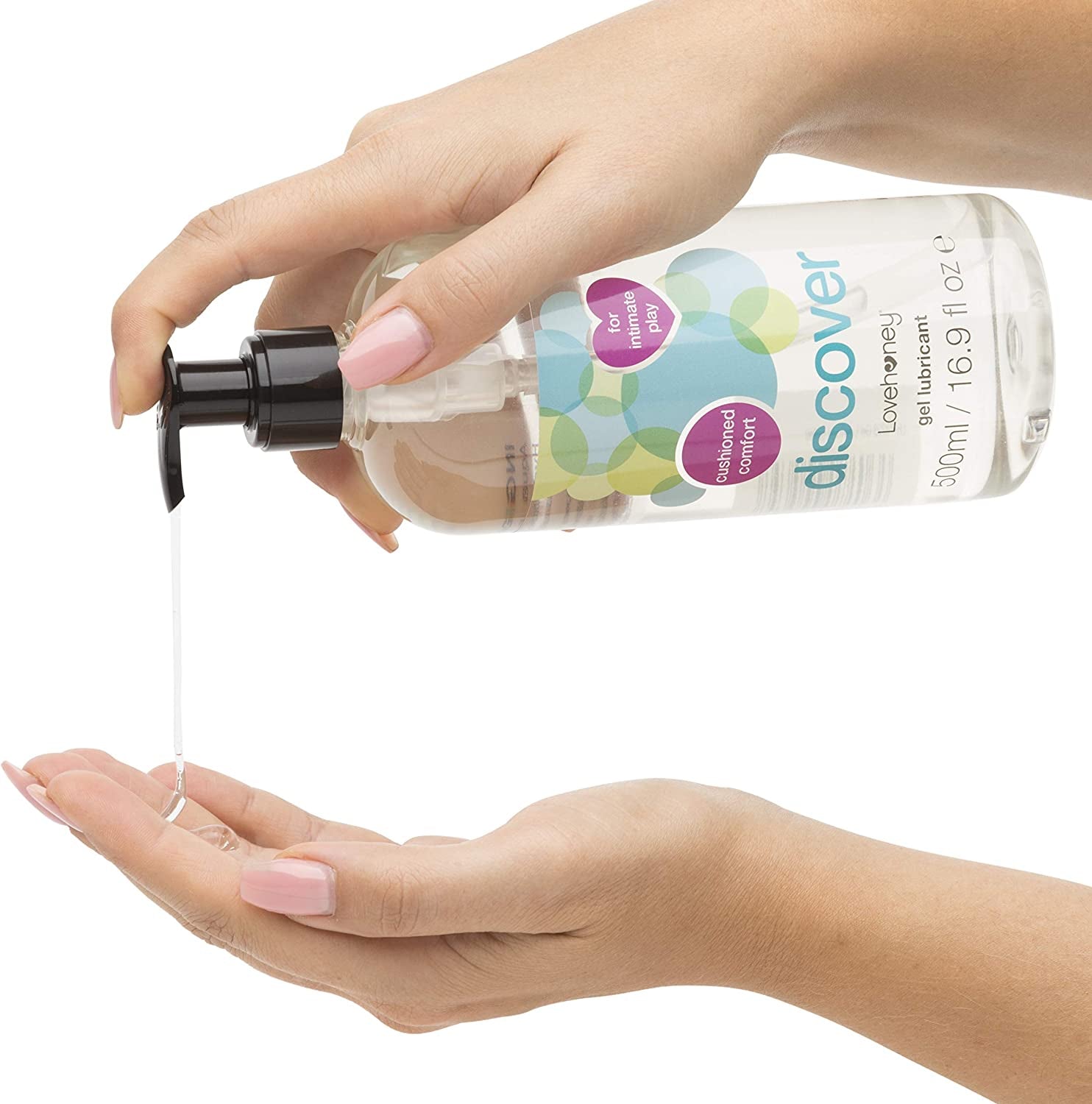 Discover Water Based Lube, Extra Thick Gel Lube, 500Ml