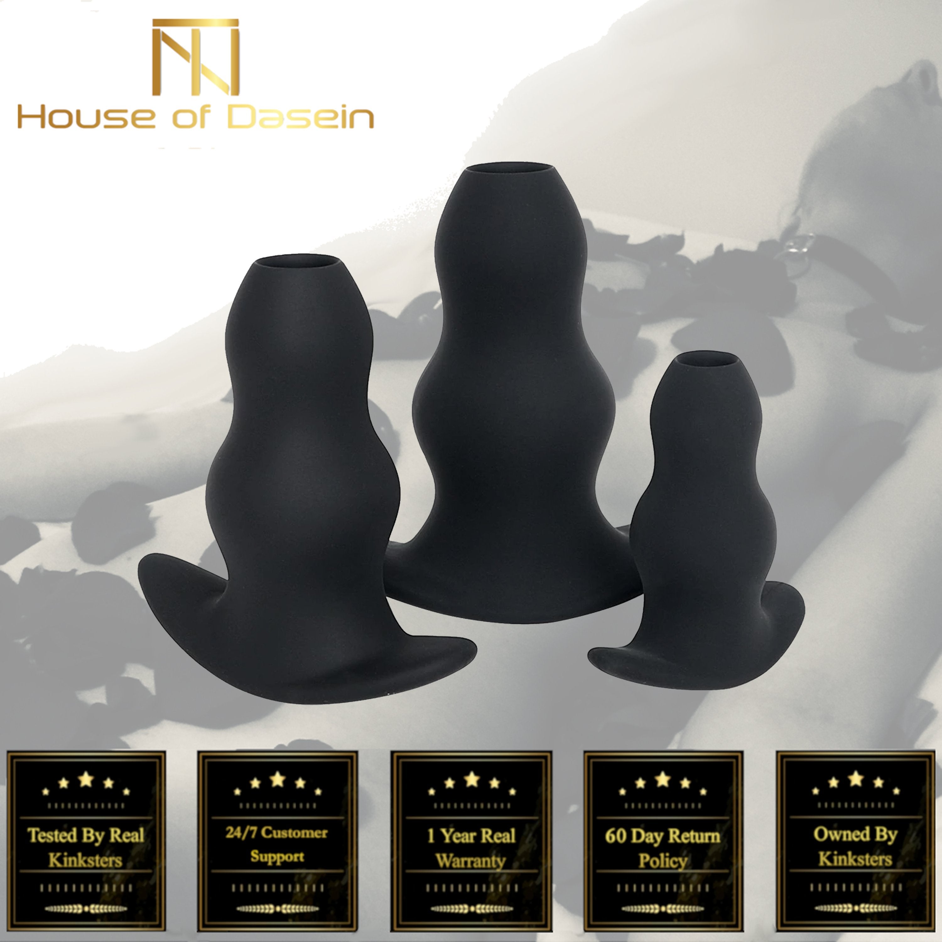 Hollow Anal Speculum Silicone Butt Plug 